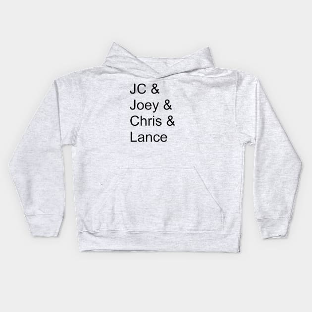 *NSYNC  names (no Justin) Kids Hoodie by kimstheworst